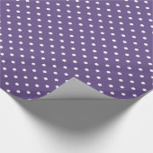 Paars poodots wrapppapier cadeaupapier (Hoek)