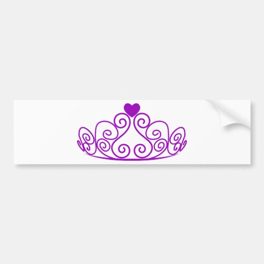 PAARS PRINCIPE TIARA GRAPHIC CROWN  BUMPERSTICKER (Voorkant)