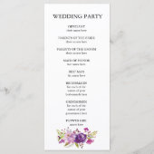 Paars programma voor de uitreiking van het Floral  (Achterkant)