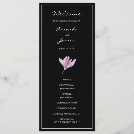 Paars programma voor de uitreiking van het Floral (Voorkant)