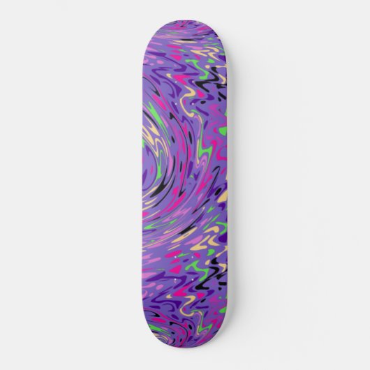 Paars Psychedelic Swirl Skateboard (Voorkant)