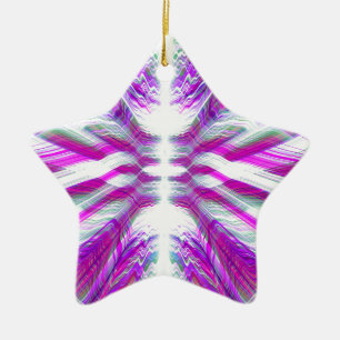 Paars psychedelisch patroon keramisch ornament