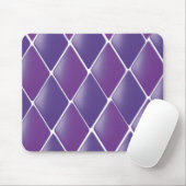 Paars Puffy Diamond Pattern Muismat (Met muis)