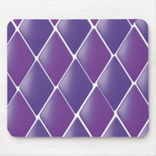 Paars Puffy Diamond Pattern Muismat (Voorkant)