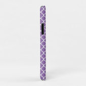 Paars Quatrefoil-patroon Case-Mate iPhone Case (Achterkant/rechts)
