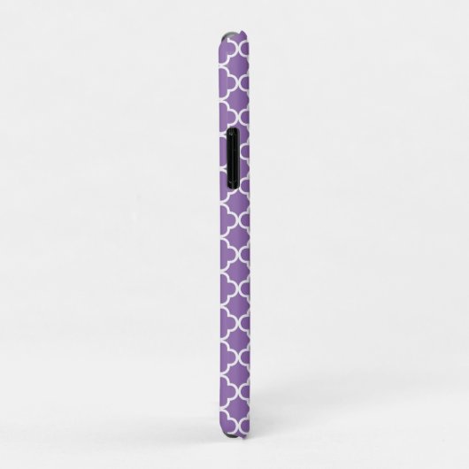 Paars Quatrefoil-patroon Case-Mate iPhone Case (Achterkant/rechts)