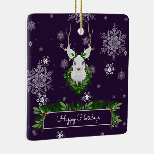 Paars rendierkeramisch Ornament (Rechts)