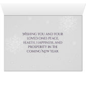 Paars rendierlijk Wenskaart (Binenzijde Horizontaal (Onderkant))