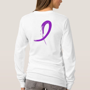 Paars Ribbon A4 van de ziekte van Crohn T-shirt