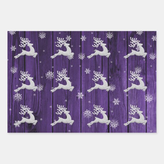 Paars ritssluitend kerstpapier inpakpapier vel (Voorkant 2)