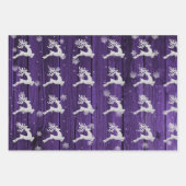 Paars ritssluitend kerstpapier inpakpapier vel (Voorkant)