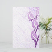 Paars Roos Briefpapier (Staand voorkant)