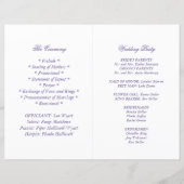 Paars Roos | Elegant Floral Ceremony-programma (Achterkant)