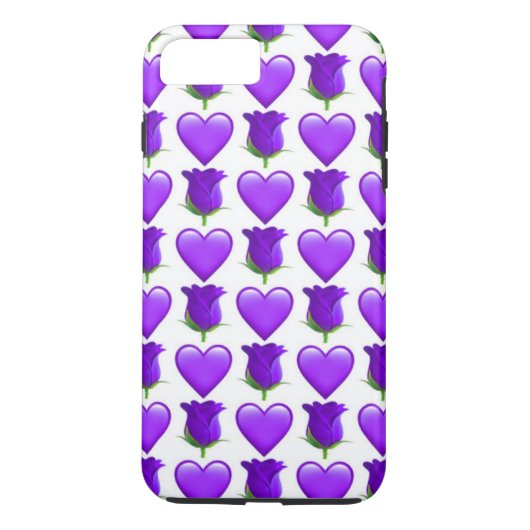 Paars Roos Emoji iPhone 8/7 plus telefoongeval Case-Mate iPhone Case (Achterkant)