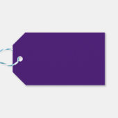 Paars Roos en Gold Leaf Quinceanera Hartelijk dank Cadeaulabel (Achterkant Horizontaal)