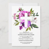 Paars Roos en wit kruis Kaart (Voorkant)