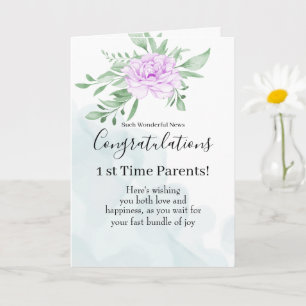 Paars Roos Eucalyptus Zwangerschap Gefeliciteerd Kaart