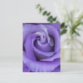 Paars Roos Floral Briefkaart (Staand voorkant)