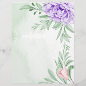 Paars Roos Floral Eucalyptus Wedding Ceremonie (Achterkant)