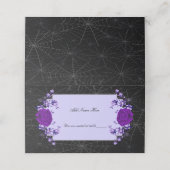 Paars Roos Floral Spiderweb - Dall Wedding Table (Buitenkant ongevouwen)