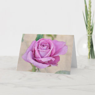 Paars Roos in Bloom Art Note Card Kaart