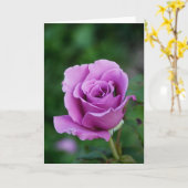 Paars Roos Kaart (Gele Bloem)