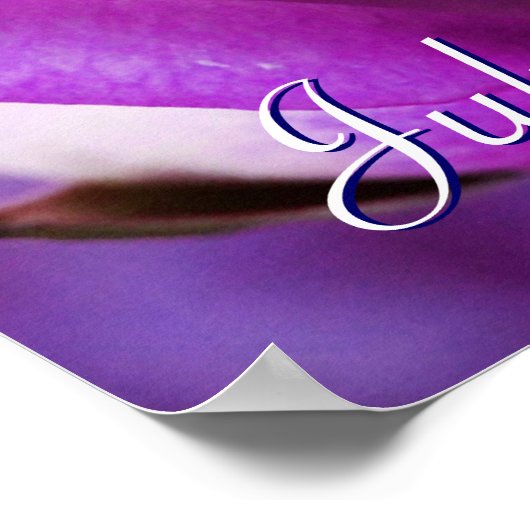 Paars Roos Poster (Hoek)