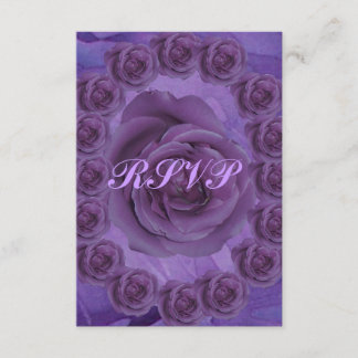 Paars Roos RSVP Kaartje