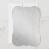 Paars Roos Silver Wonderland Quinceanera Invite Kaart (Achterkant)