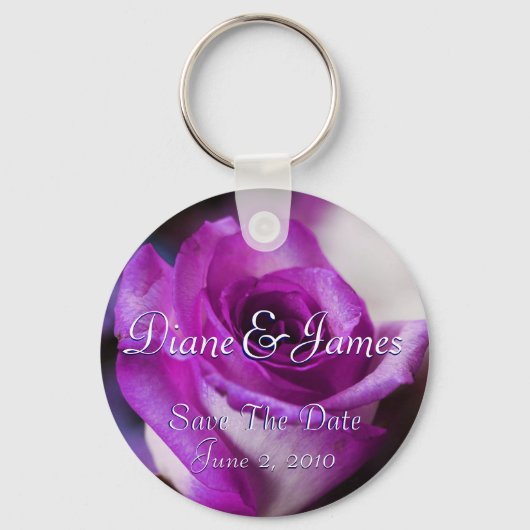 Paars Roos Sleutelhanger (Voorkant)