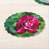 Paars Roos Tiger Kartonnen Onderzetters (Gekanteld)