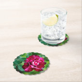 Paars Roos Tiger Kartonnen Onderzetters (Insitu)