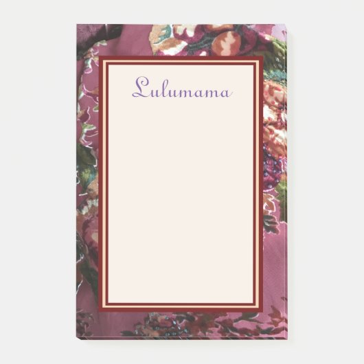 Paars ROOS TONES BEADED CUT VELVET afbeelding Post-it® Notes (Voorkant)