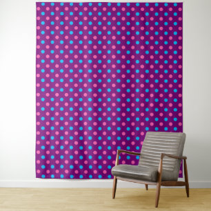 Paars Roze Blau Stippenpatroon Wandkleed