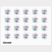 Paars Roze Blauw Floral Return Address Label (Vel)