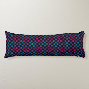 Paars Roze Blauwe Plaid Geruite Weefsel Patroon Lichaamskussen