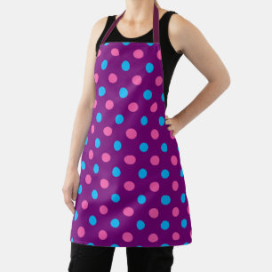 Paars Roze Blauwe Stippenpatroon Schort