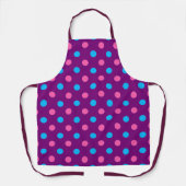 Paars Roze Blauwe Stippenpatroon Schort (Voorkant)