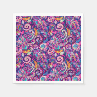 Paars & Roze Bloemmotief Paisley Meisjes Fantasiev