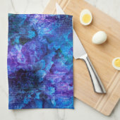 Paars roze bloempatroon digitale ontwerpkunst theedoek (Quarter Fold)