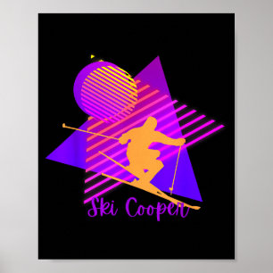 Paars roze colorado skien ski cooper leadville c poster