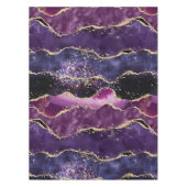 Paars, roze en goudglitter Agate Patroon Tafelkleed (Voorkant)