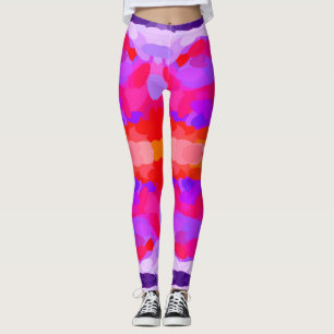 Paars, roze en Oranje Leggings