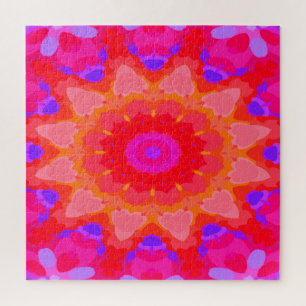 Paars, roze en Oranje Legpuzzel