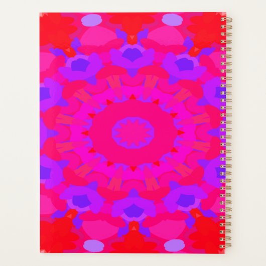 Paars, roze en Oranje Mandala Planner (Achterkant)