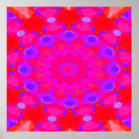 Paars, roze en Oranje Mandala