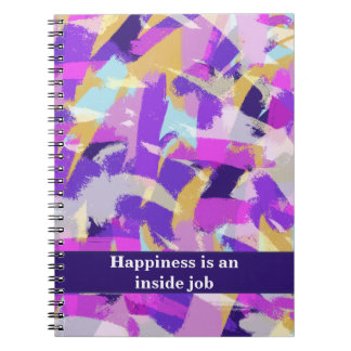 Paars roze geel blauw modern Motivatie citaat Notitieboek