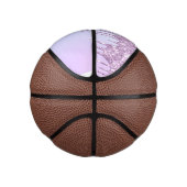 Paars Roze Glitter Sparkles personalized Girly M Basketbal (Rechts)