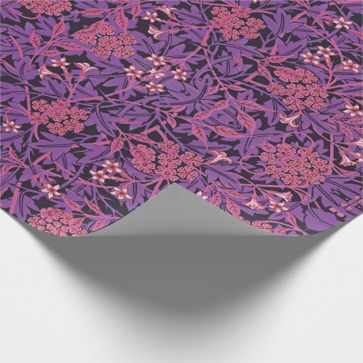  Paars-Roze Jasmine door William Morris Cadeaupapier (Hoek)