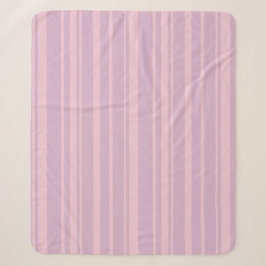 Paars & Roze Lijn Patroon Sherpa Deken